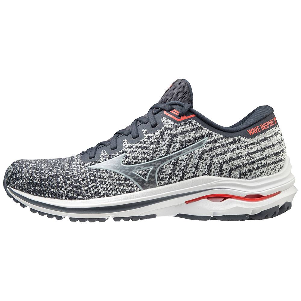 Mens Mizuno Wave Inspire 17 WAVEKNIT Running Shoes Grey/White Philippines (THSZYV064)